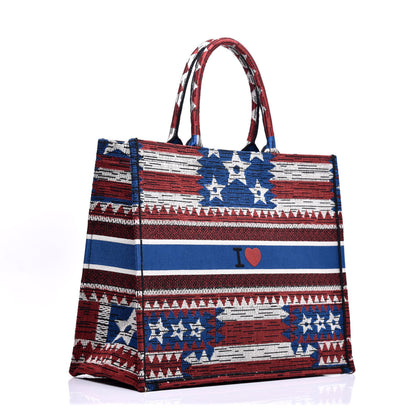 Christian Dior Canvas Embroidered Exclusive US Book Tote Multicolor 3 of 9