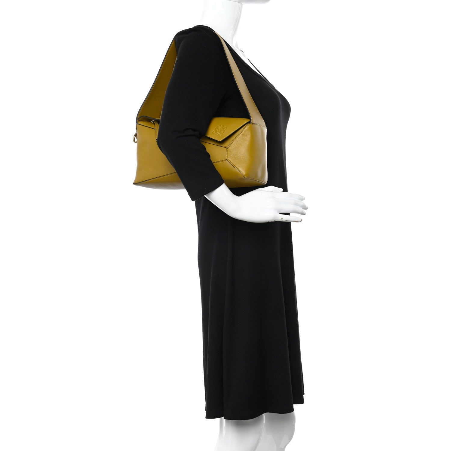 Loewe Calfskin Puzzle Hobo Ochre 2 of 13