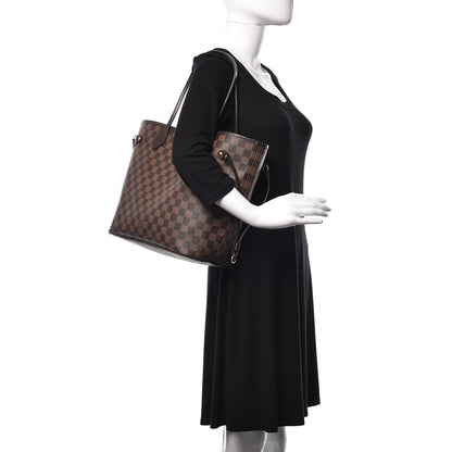 Louis Vuitton Damier Ebene Neo Neverfull MM Rose Ballerine 2 of 9
