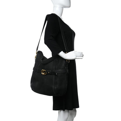 Gucci Calfskin Medium GG Running Hobo Black 2 of 9