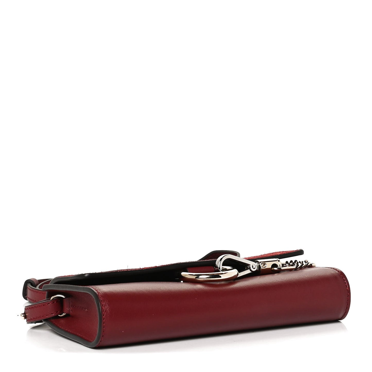 Suede Calfskin Mini Faye Shoulder Bag Plum Purple