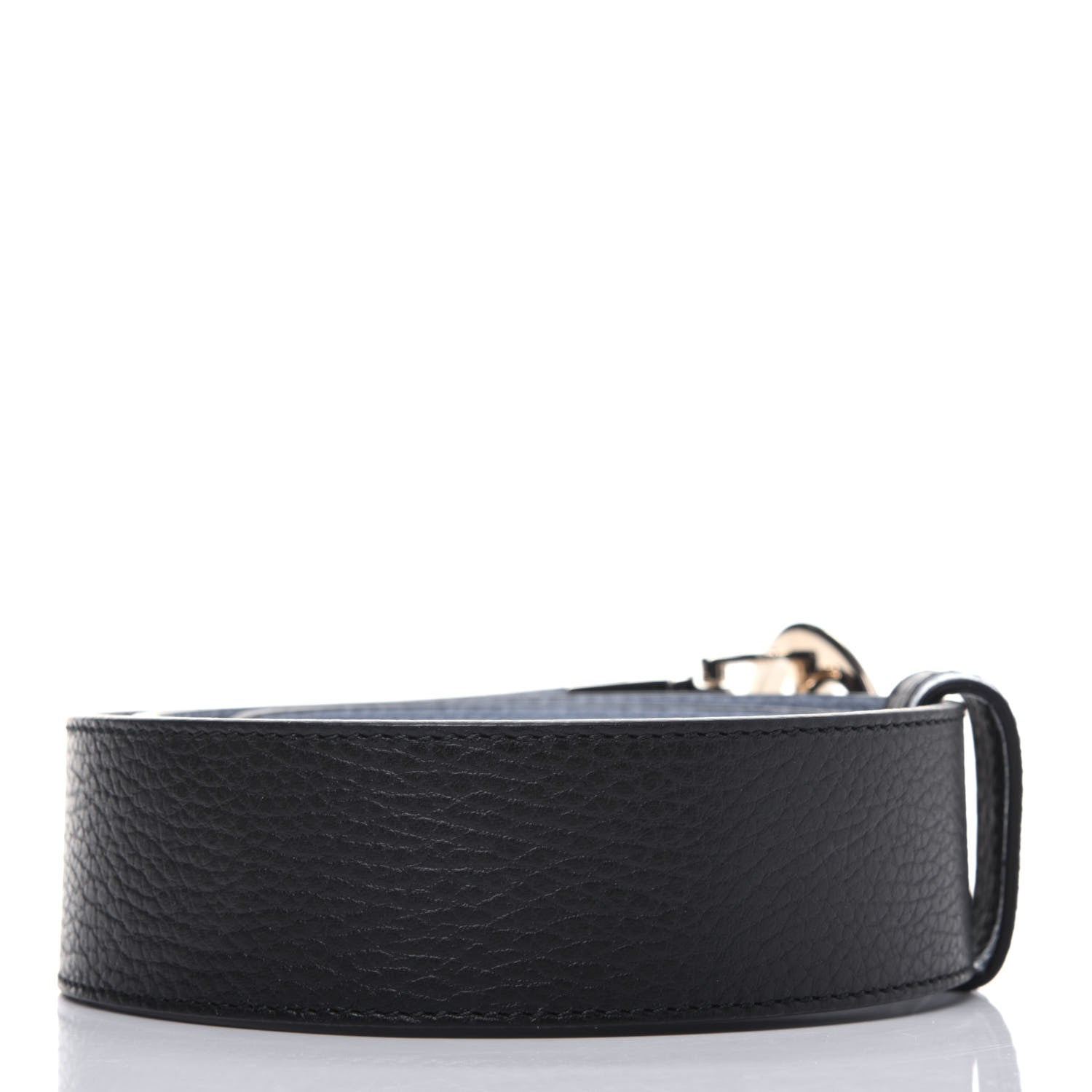 Gucci Dollar Calfskin 1973 Reversible Belt 75 30 Black Mineral Blue 2 of 6