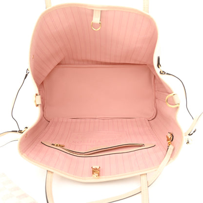 Louis Vuitton Damier Azur Braided Neverfull MM Pink 6 of 12