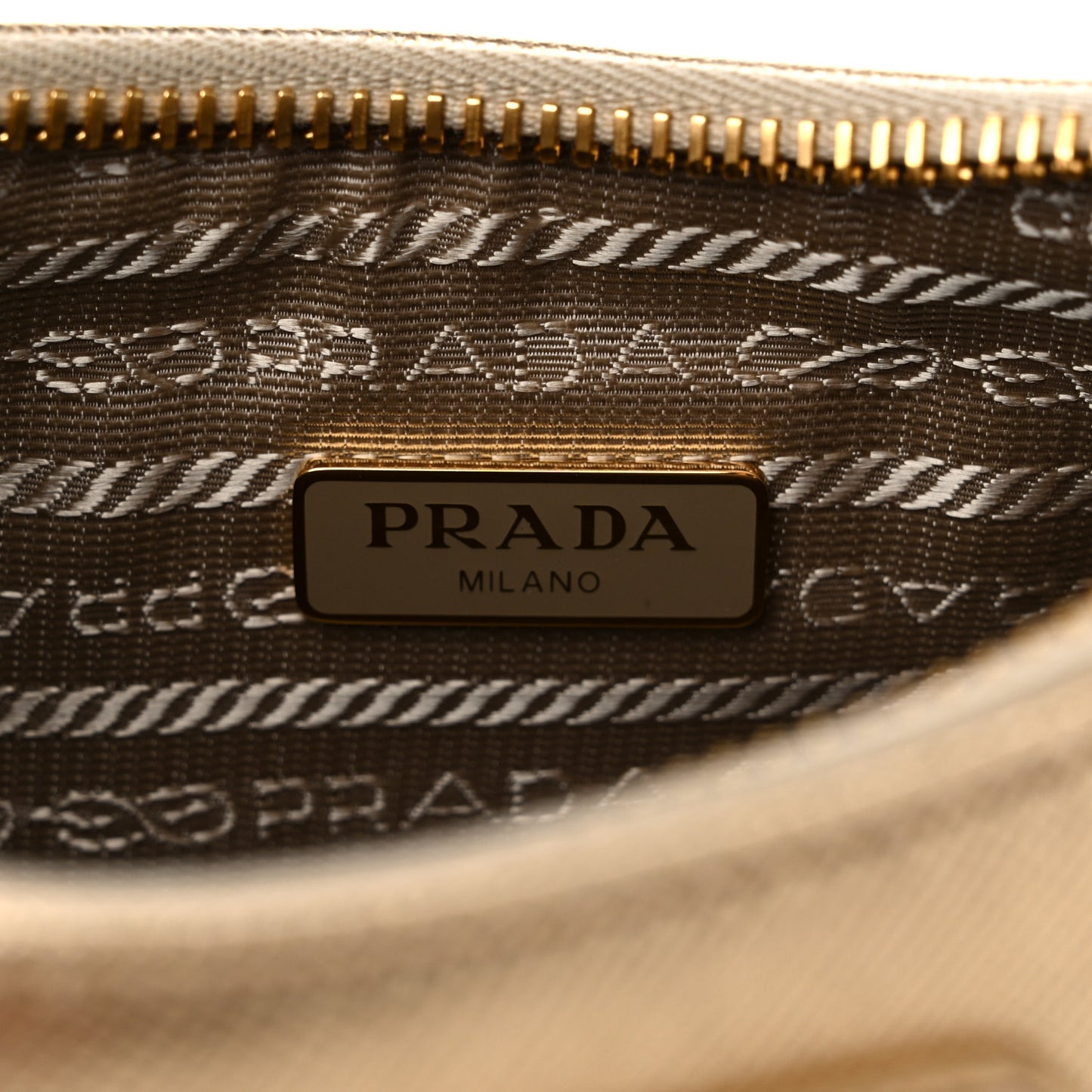 Saffiano Lux Mini Re-Edition Shoulder Bag Platino