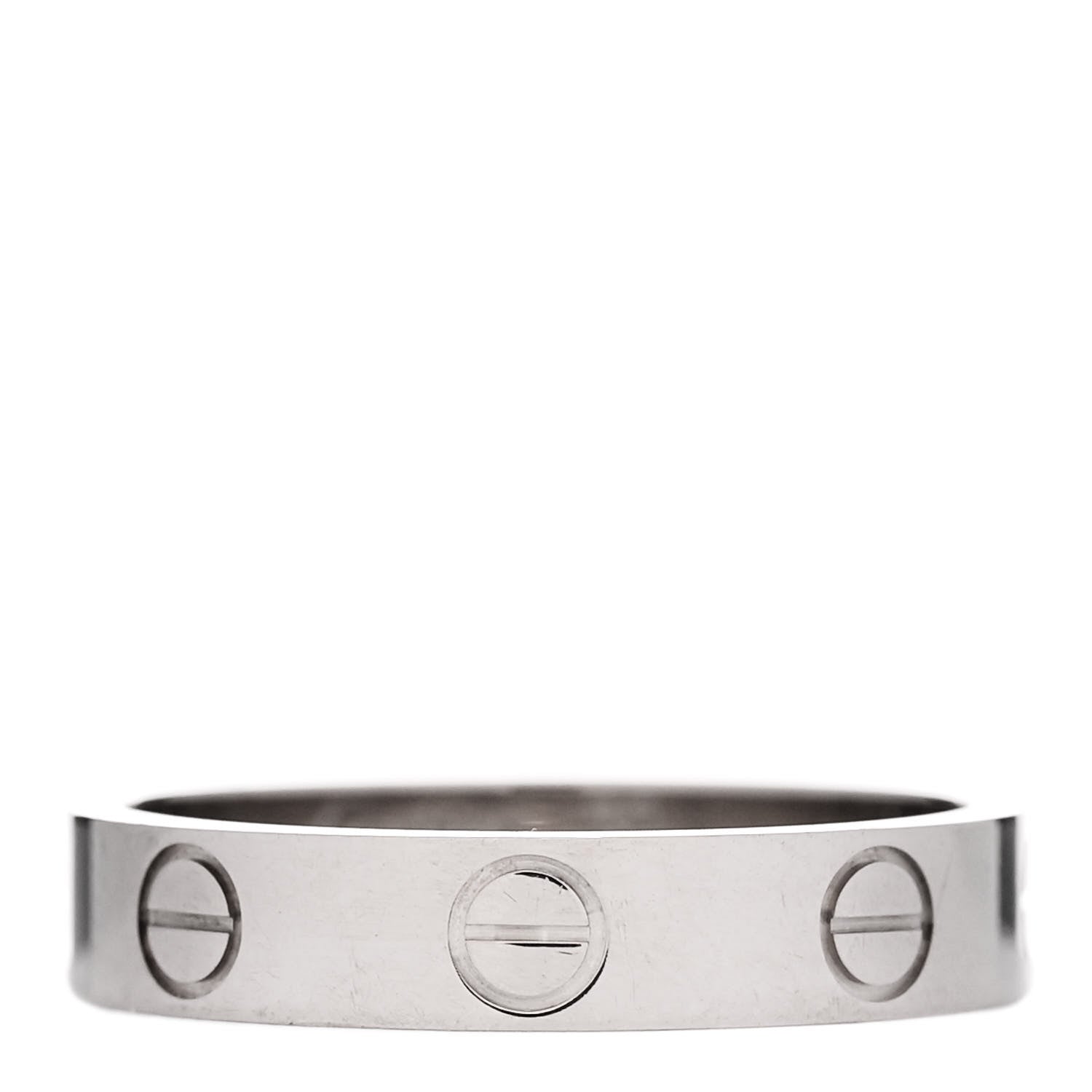 Cartier 18K White Gold 3.5mm LOVE Wedding Band Ring 50 5.25 1 of 4