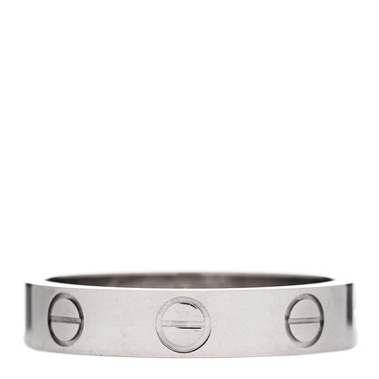 Cartier 18K White Gold 3.5mm LOVE Wedding Band Ring 50 5.25 1 of 4