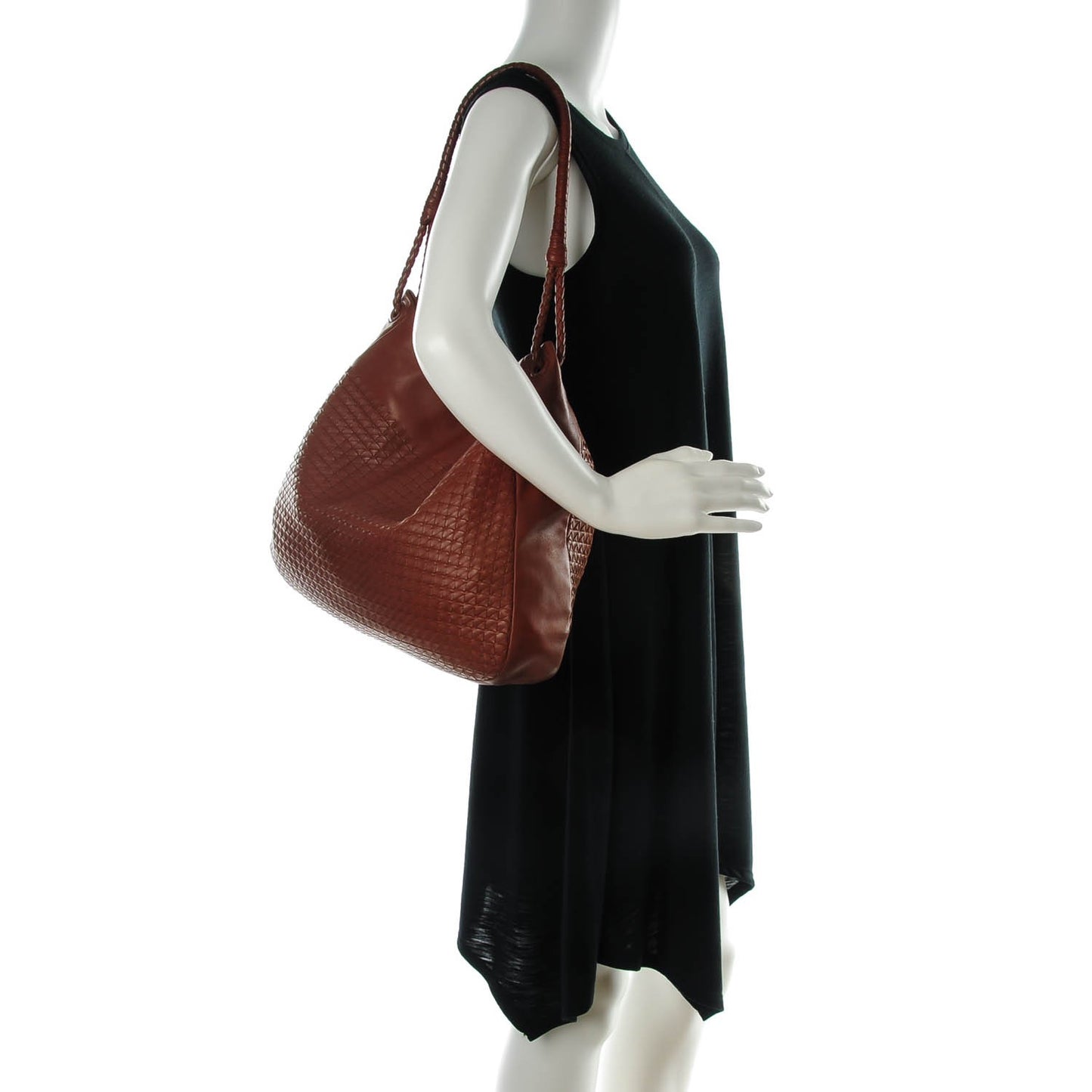 Nappa Intrecciato Shoulder Bag Tea