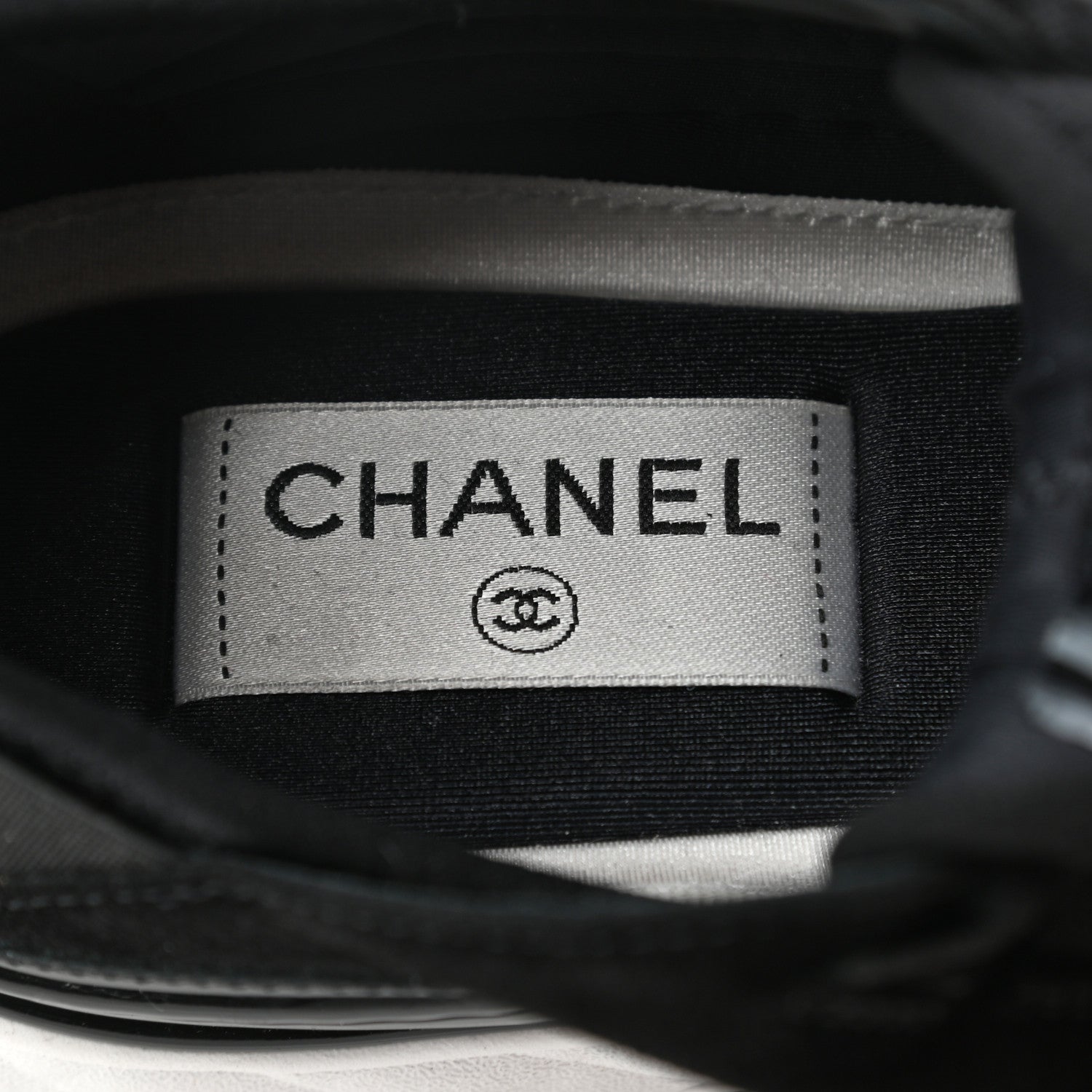Chanel Velvet Calfskin Mixed Fibers CC Sneakers 35 Black 8 of 8