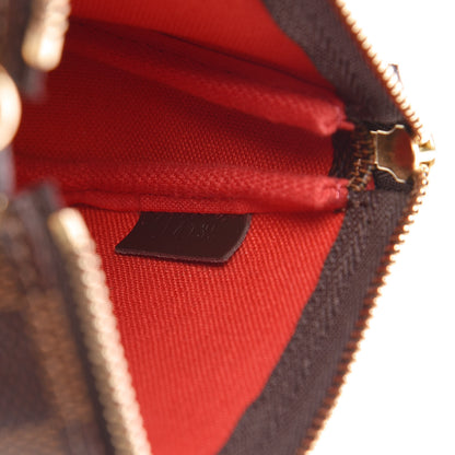 Louis Vuitton Damier Ebene 2019 Christmas Animation Mini Pochette Accessories Red 7 of 7