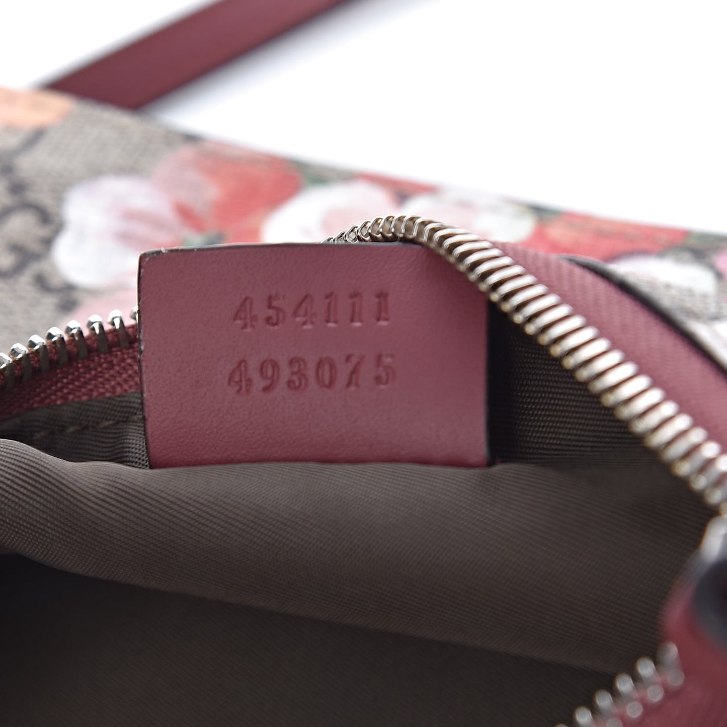 GG Supreme Monogram Blooms Double Zip Shoulder Bag Beige Multicolor Dry Rose