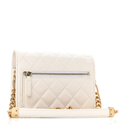 Chanel Caviar Quilted Mini Bracelet On Chain Wallet On Chain WOC White 3 of 11