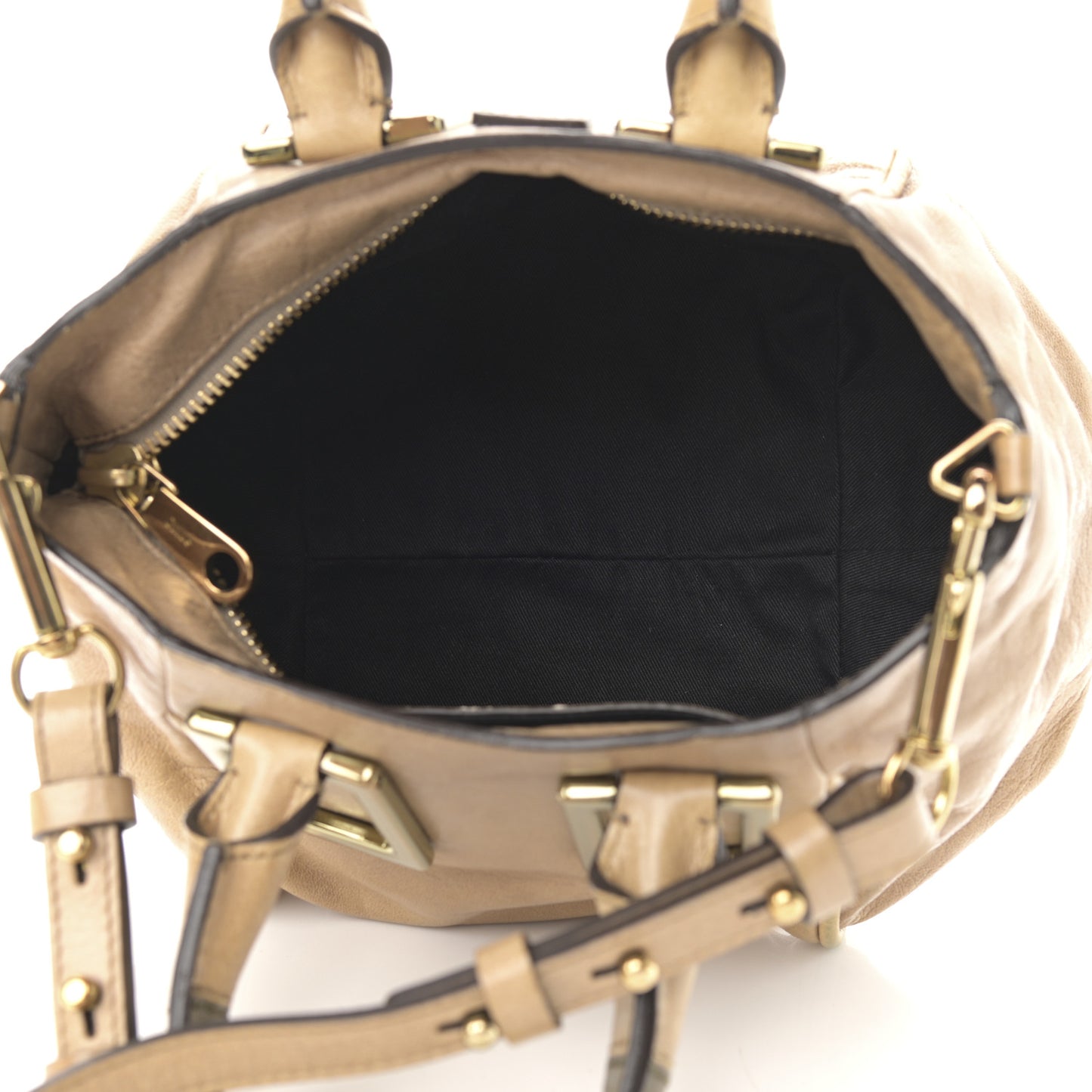 Calfskin Small Ethel Satchel Beige