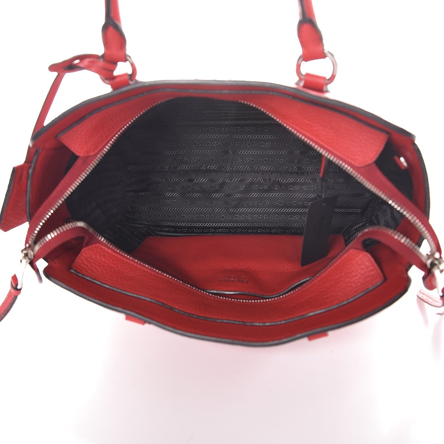 Vitello Phenix Top Handle Bag Rosso