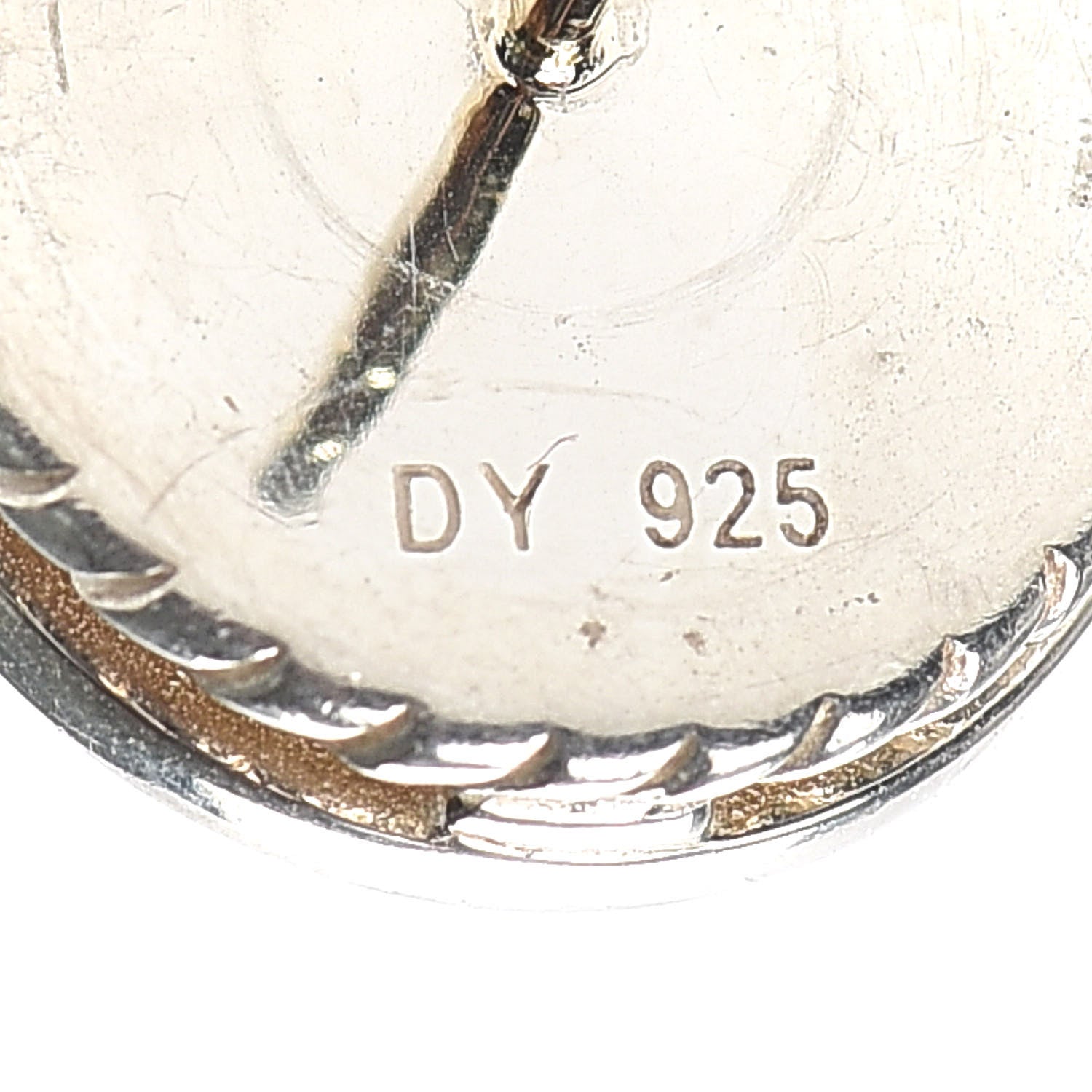 David Yurman Sterling Silver Diamond Pearl 8mm Cerise Earrings 4 of 4