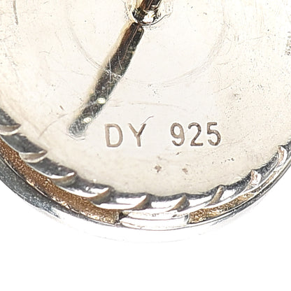 David Yurman Sterling Silver Diamond Pearl 8mm Cerise Earrings 4 of 4