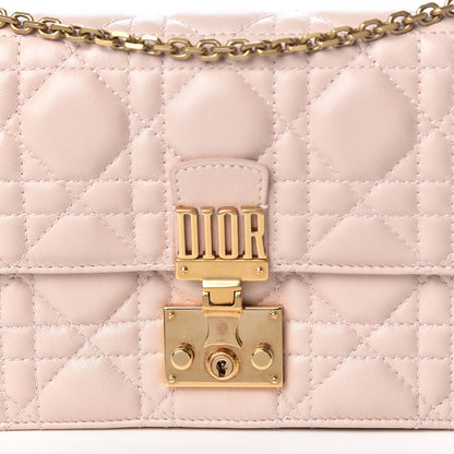 Christian Dior Lambskin Cannage Dioraddict Wallet on Chain Clutch Rose Poudre 10 of 11