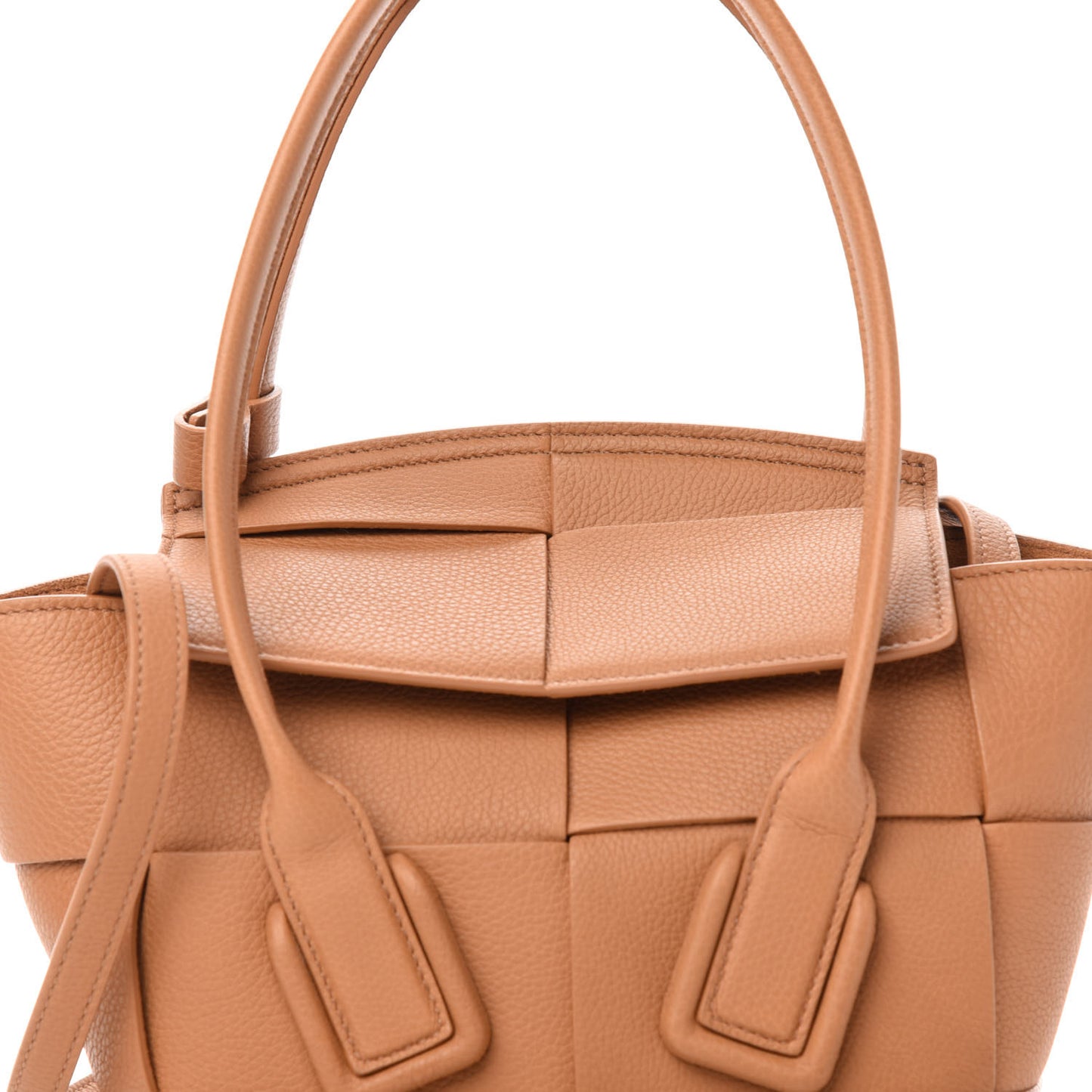 Grained Calfskin Maxi Intrecciato Arco 29 Tan