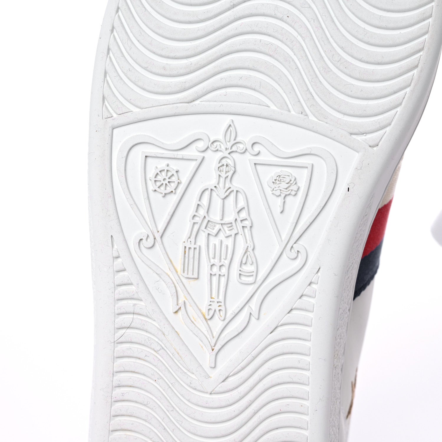 Gucci Calfskin Bee Star Embroidered Sylvie Web Ace Sneakers 39 White 7 of 9