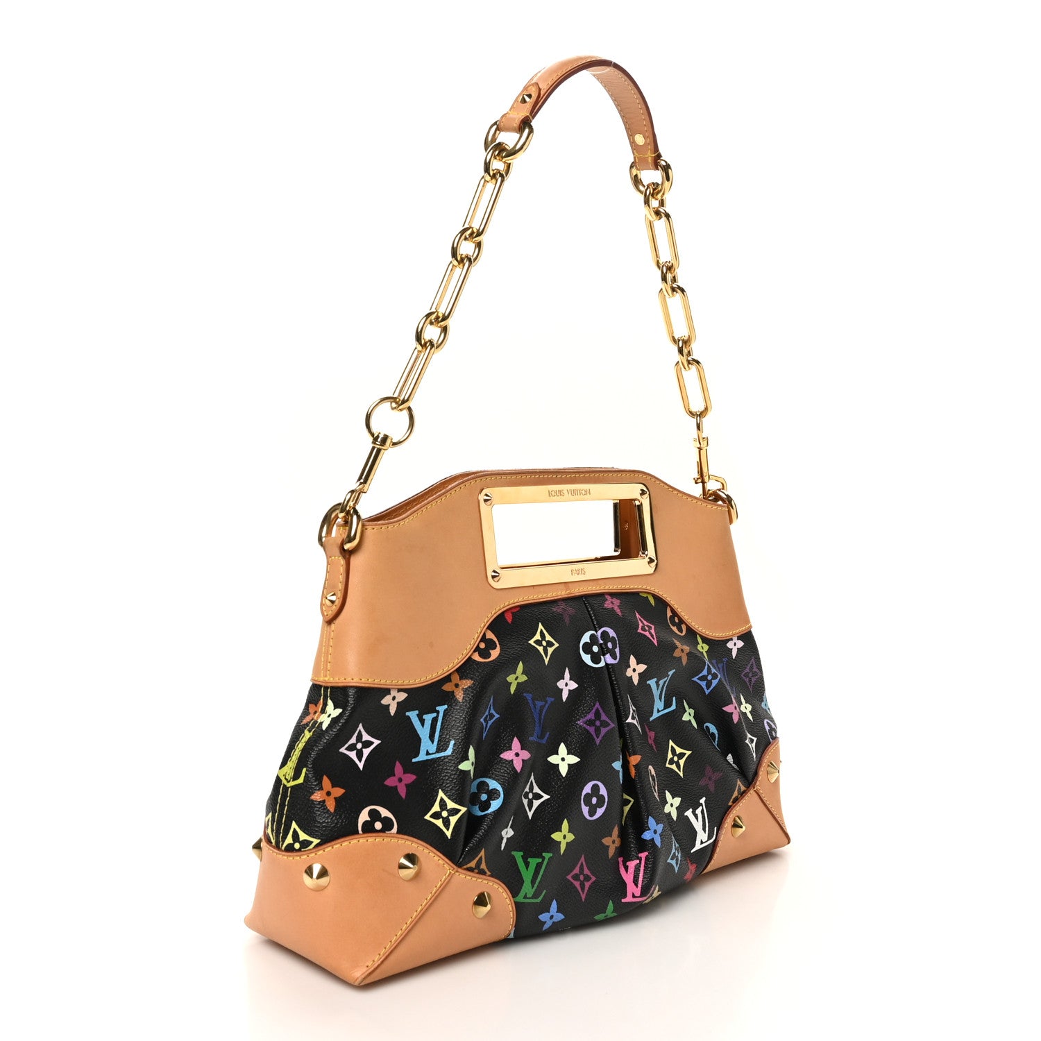 Louis Vuitton Monogram Multicolor Judy MM Black 3 of 9