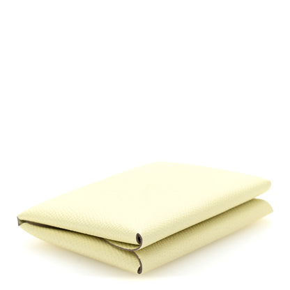 Hermes Epsom Calvi Duo Card Case Jaune Milton 4 of 9