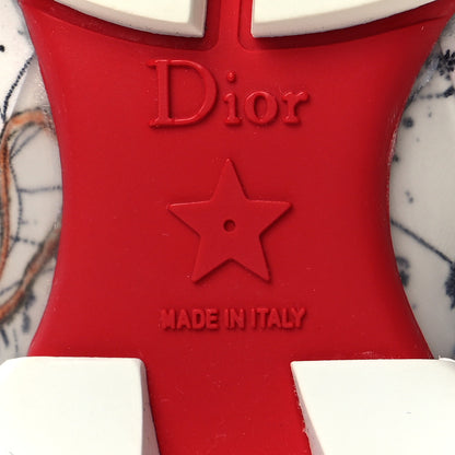 Christian Dior Neoprene Rubber Champetre Print Womens D-Connect Sneakers 37 White Multicolor 8 of 9