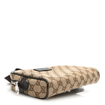 Gucci Monogram Dollar Calfskin Belt Bag Beige Ebony Testa di Moro Marrone Scuro 4 of 10