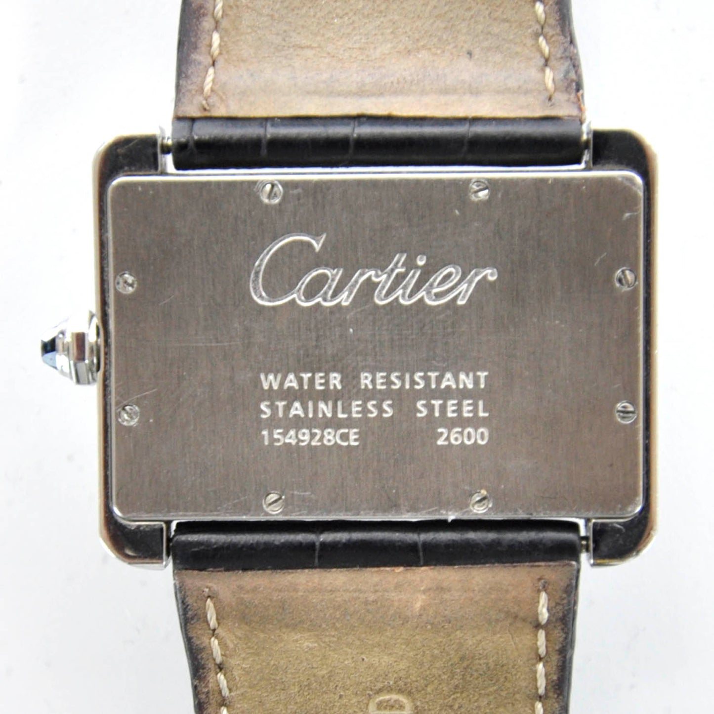 Stainless Steel Alligator 38mm Tank Divan Automatic Watch