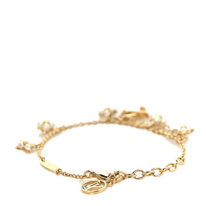 Louis Vuitton Pearl LV Floragram Bracelet Gold 3 of 5