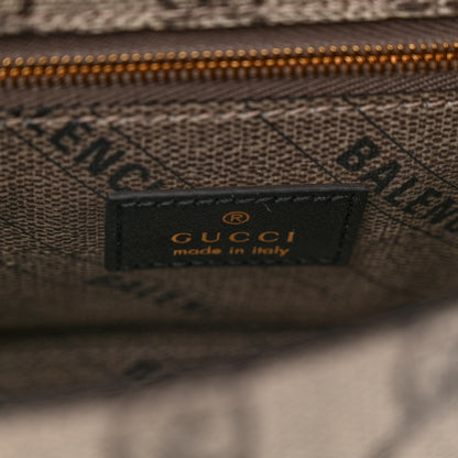 Balenciaga X GUCCI GG Supreme Monogram Small Hourglass Top Handle Bag Beige Ebony 6 of 9
