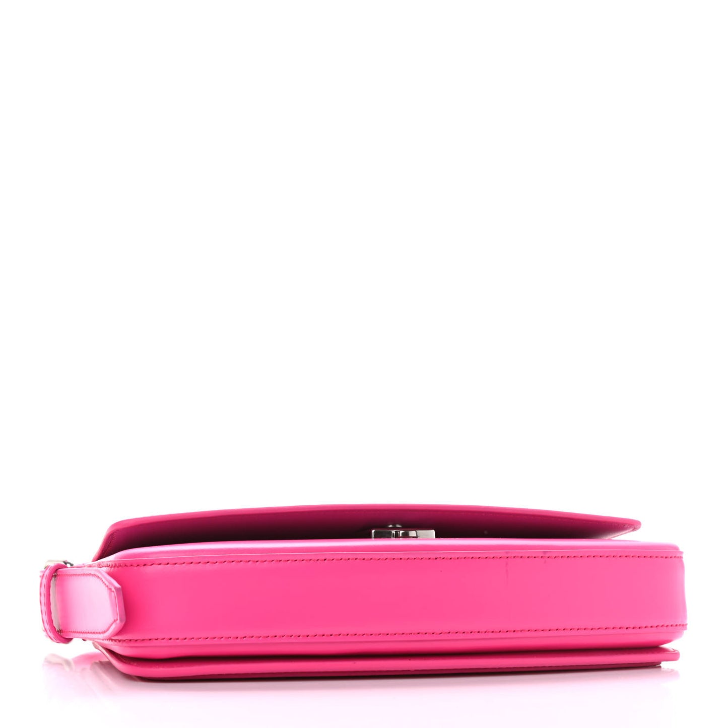 Shiny Box Calfskin Ghost Sling Bag Fuchsia