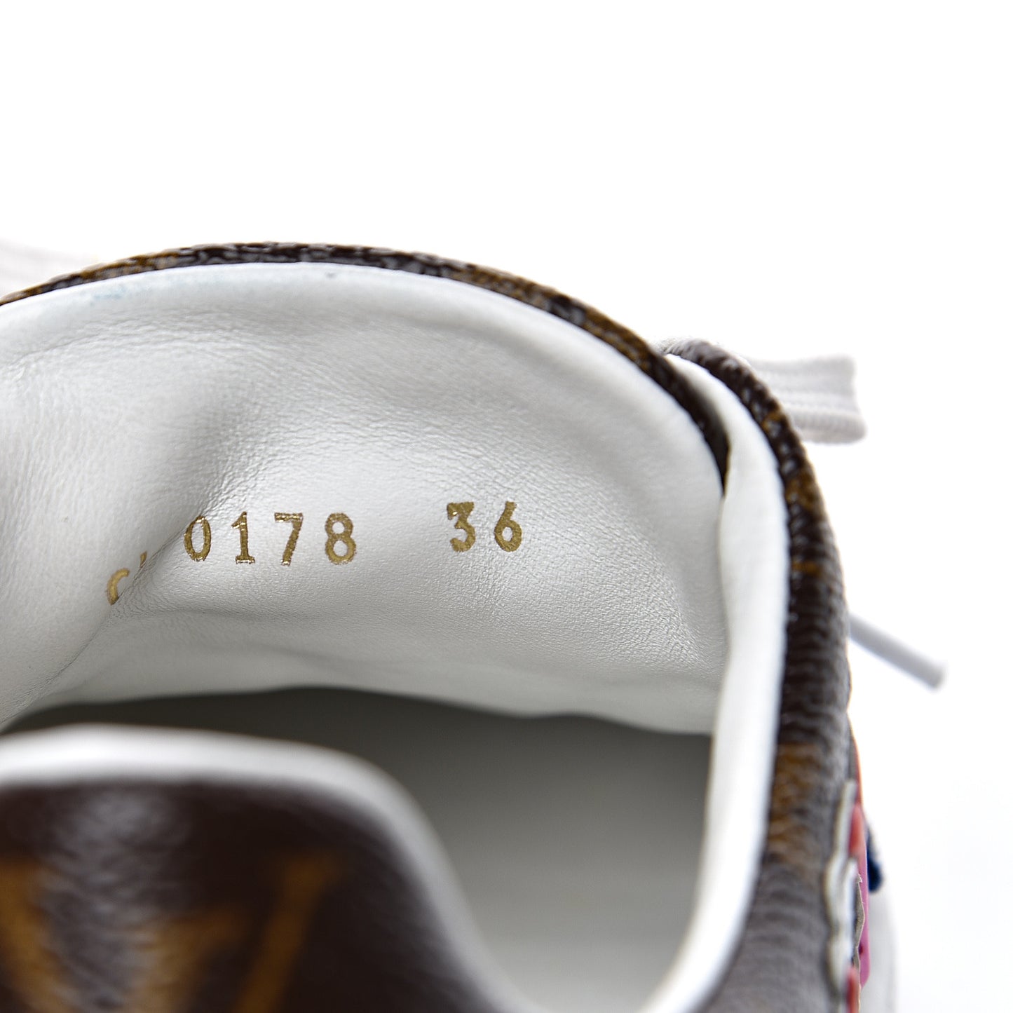 Calfskin Monogram LV Black Heart Sneakers 36 Cacao