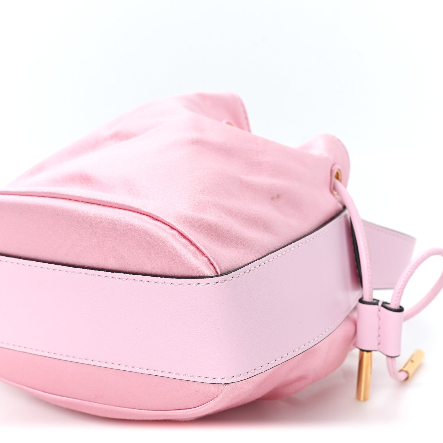Versace Satin Medusa Drawstring Bucket Bag Pink 10 of 10