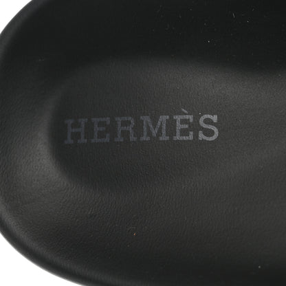 Hermes Calfskin Womens Chypre Sandals 39 Black 7 of 8