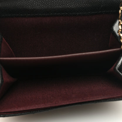 Chanel Caviar Quilted Flap Card Holder On Chain Black 5 of 10