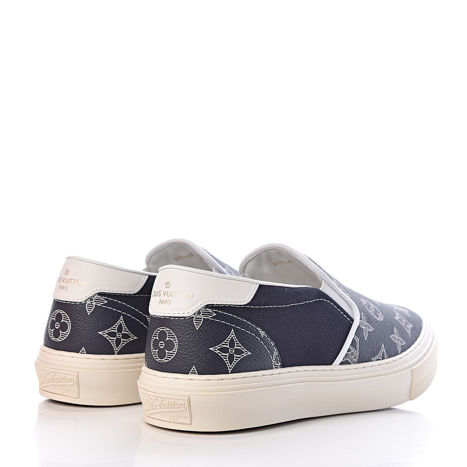 Louis Vuitton Savane Monogram Trocadero Slip On Sneakers 6 Encre 4 of 9