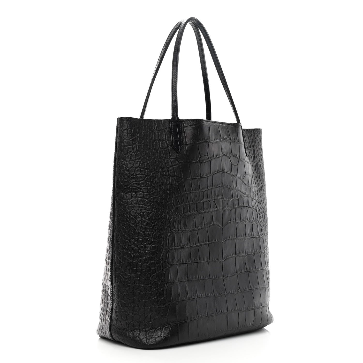 Givenchy Calfskin Crocodile Embossed Medium Antigona Tote Black 4 of 21