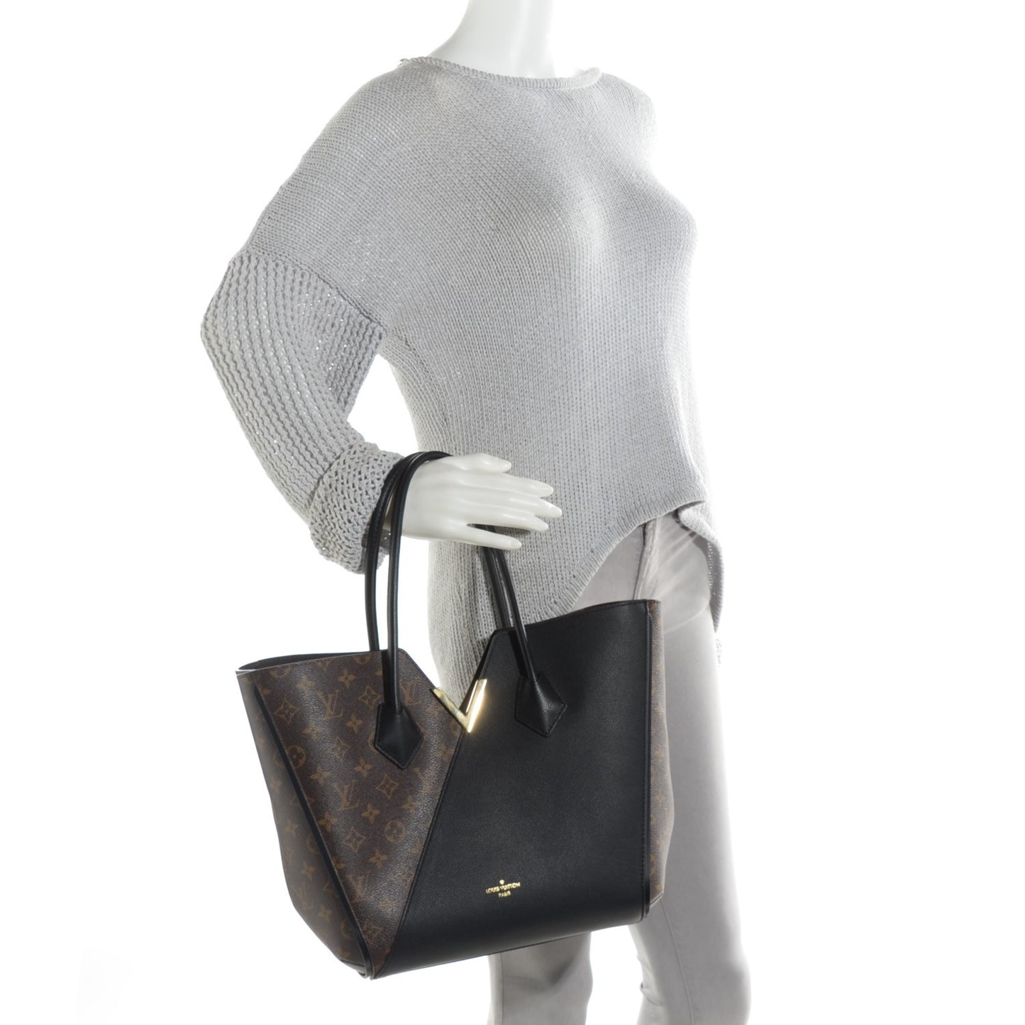 Calfskin Monogram Kimono Tote Black