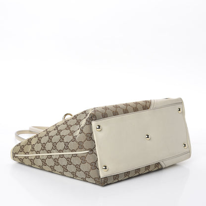 Gucci Monogram Medium New Britt Tote Off White 3 of 8