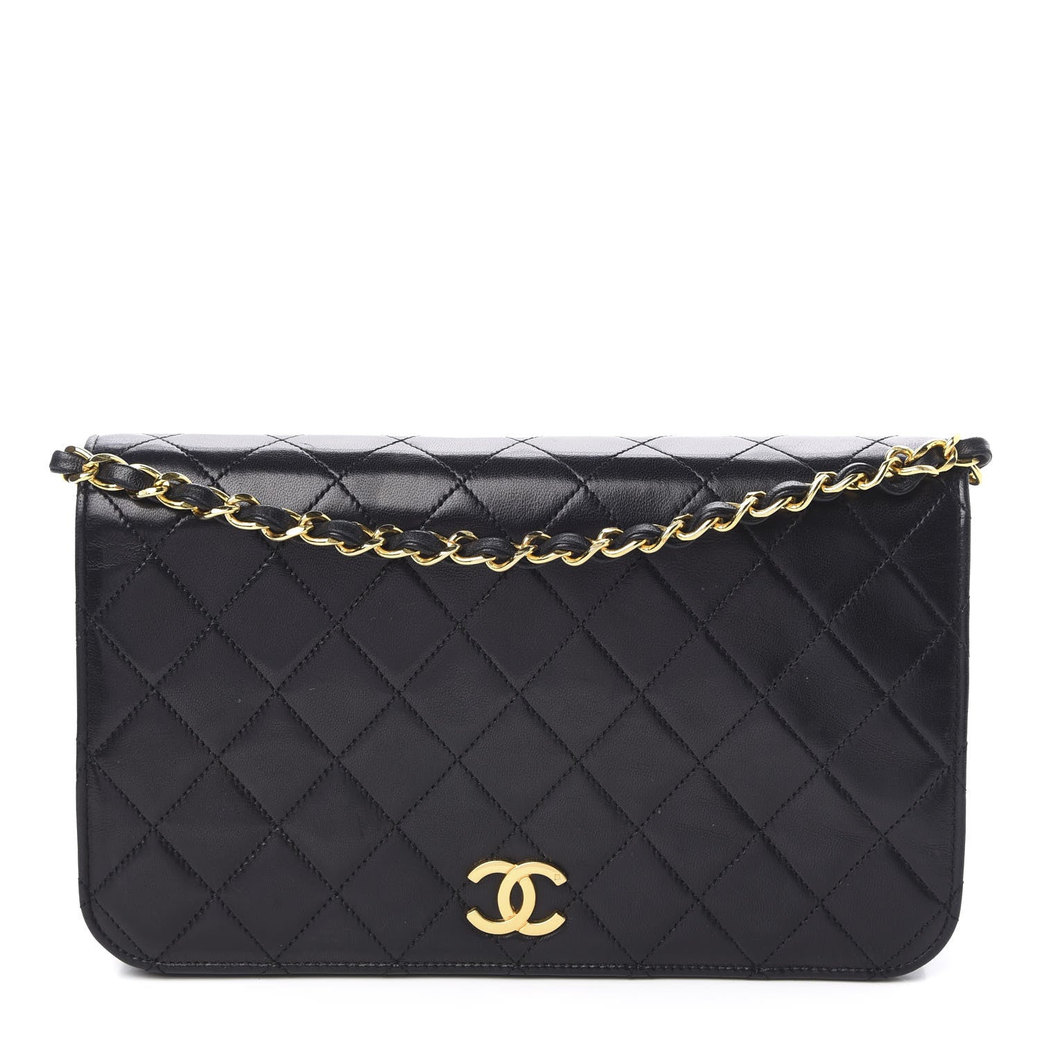 Chanel Lambskin Quilted Small Single Flap Black 1 of 10