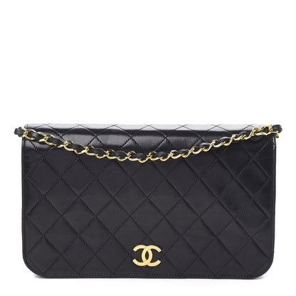 Chanel Lambskin Quilted Small Single Flap Black 1 of 10