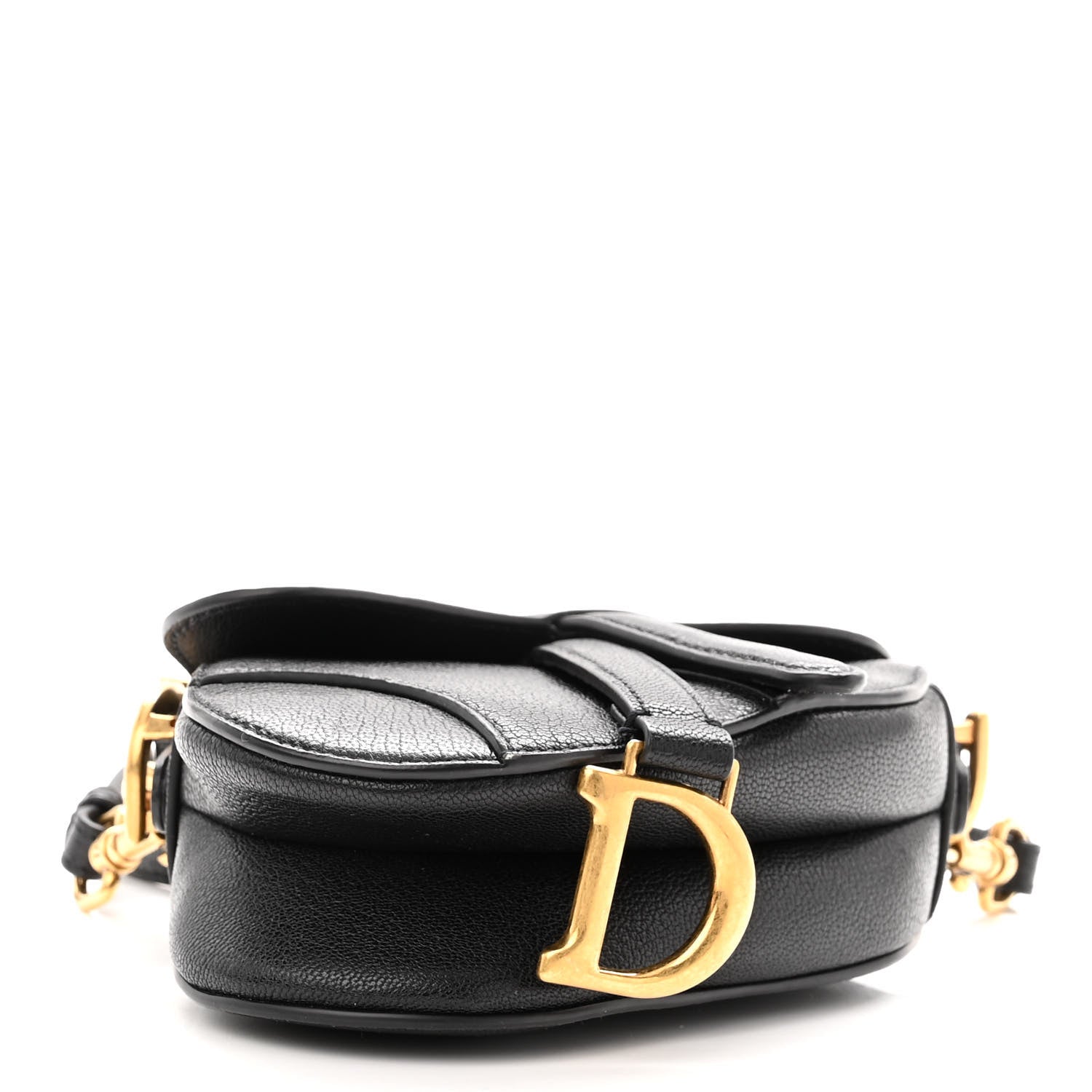 Christian Dior Goatskin Micro Saddle Bag Black 4 of 10