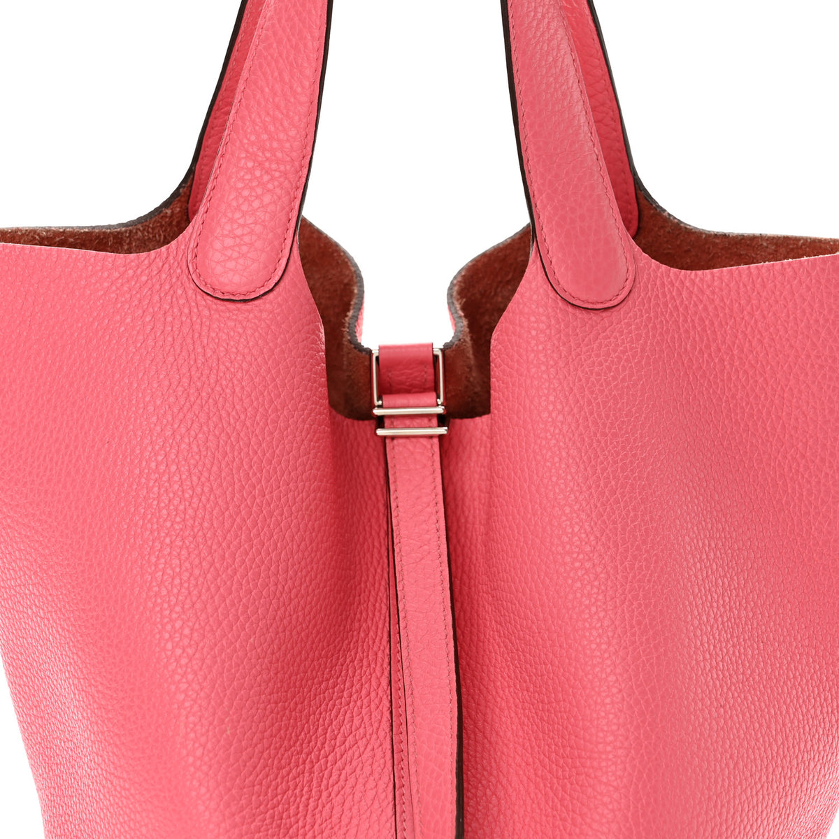 Taurillon Clemence Picotin Lock 22 MM Rose Azalee
