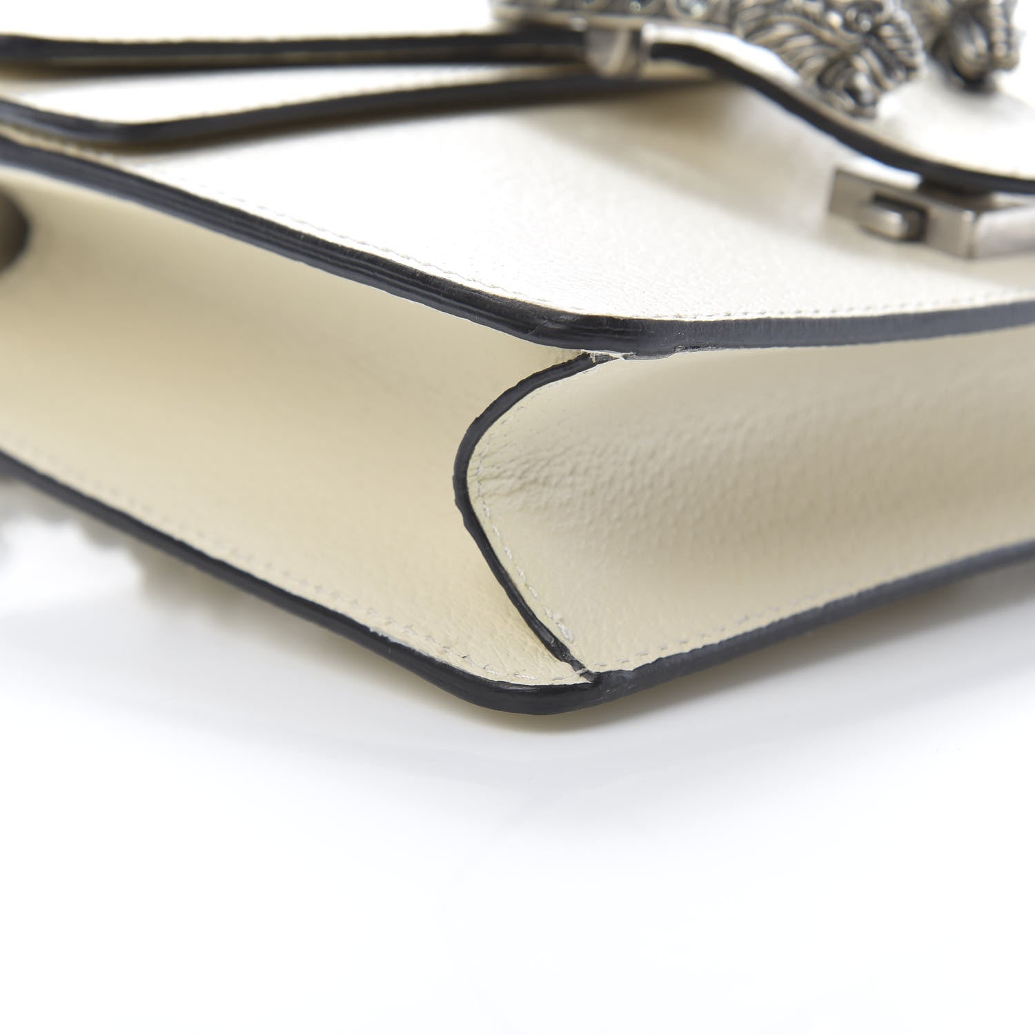 Gucci Textured Calfskin Crystal Mini Dionysus Shoulder Bag Mystic White 9 of 10