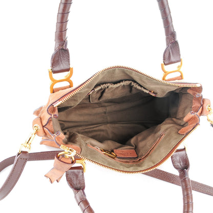Chloe Nubuck Calfskin Medium Marcie Satchel Oak 5 of 9