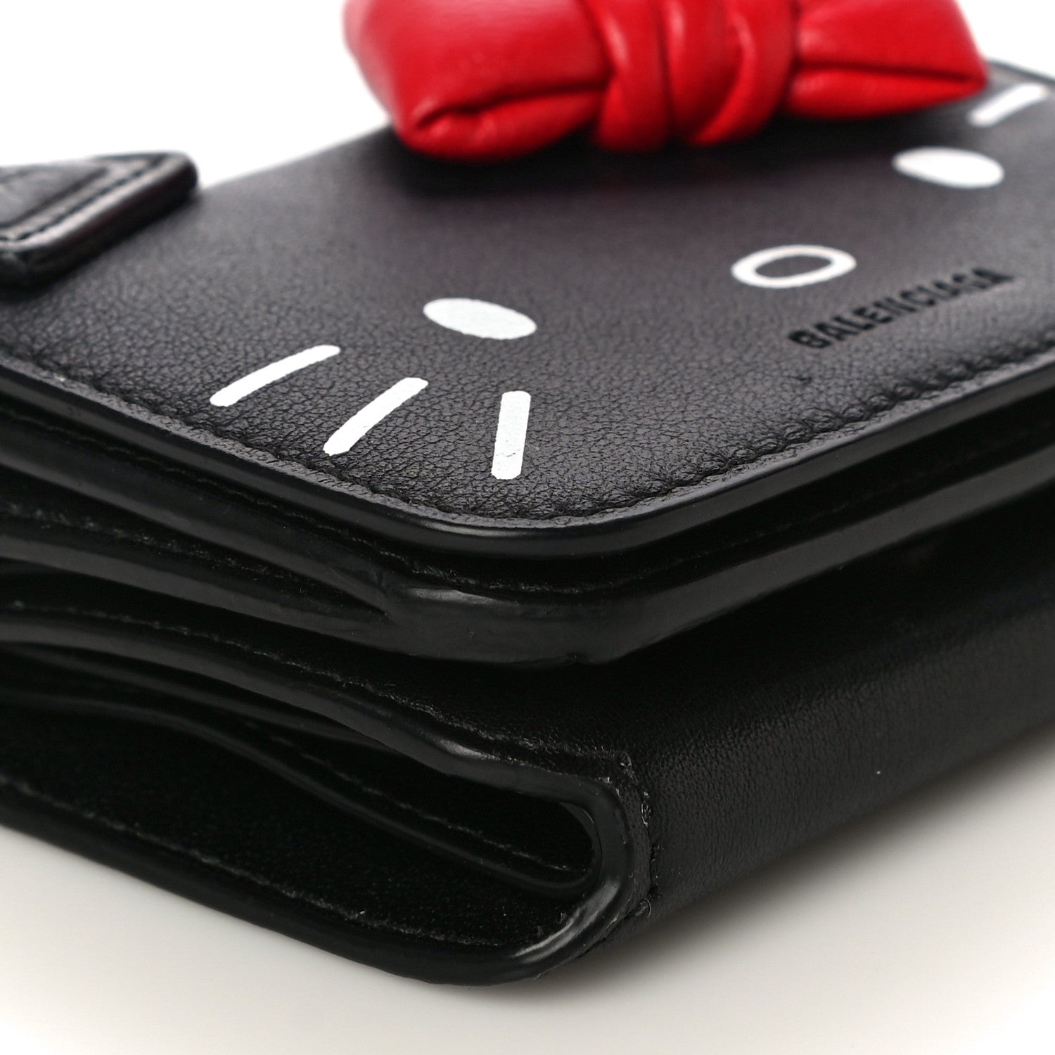 Balenciaga Calfskin Hello Kitty Mini Wallet Black 9 of 12