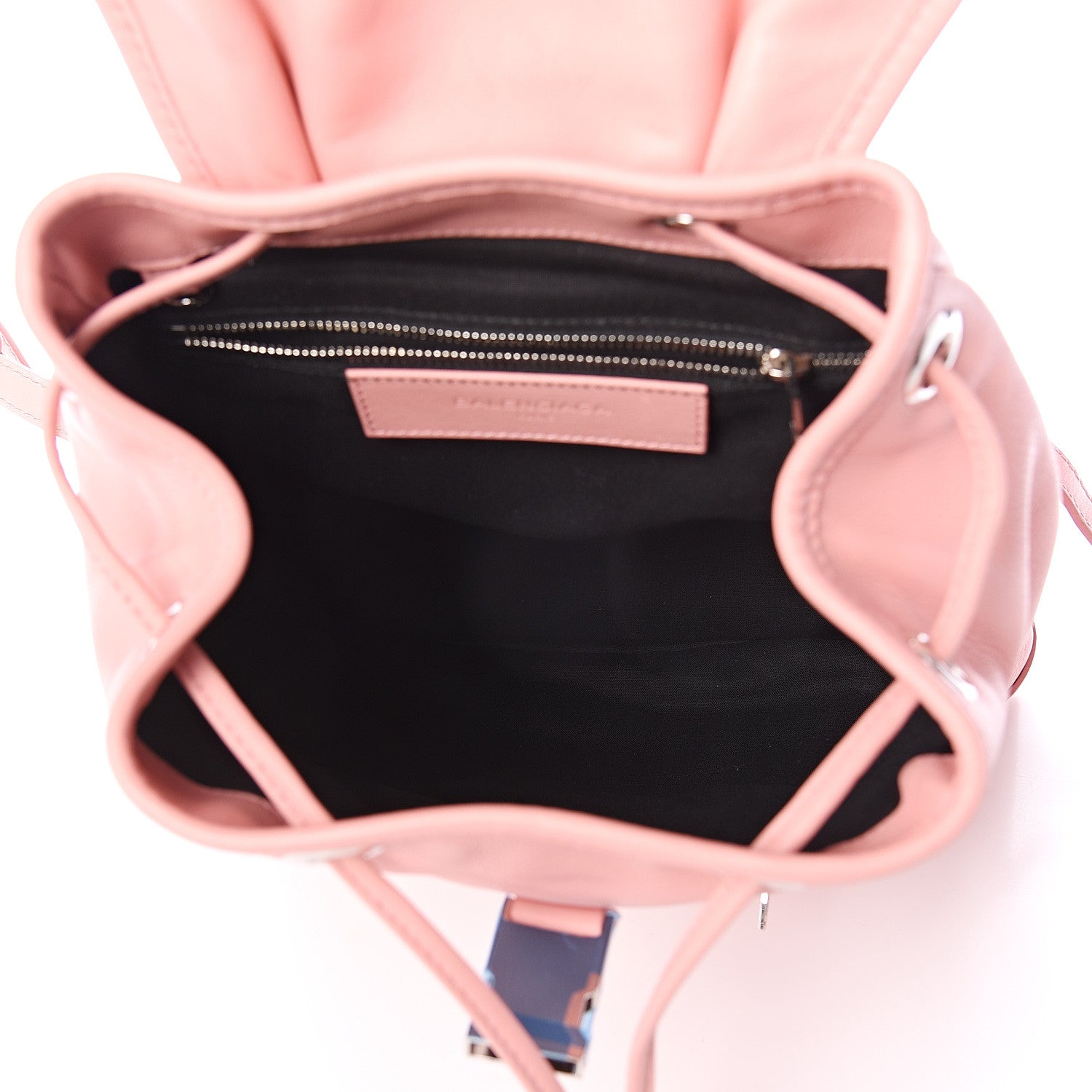 Balenciaga Veau Amp Plate Silver Hardware Traveler Backpack Rose 4 of 8