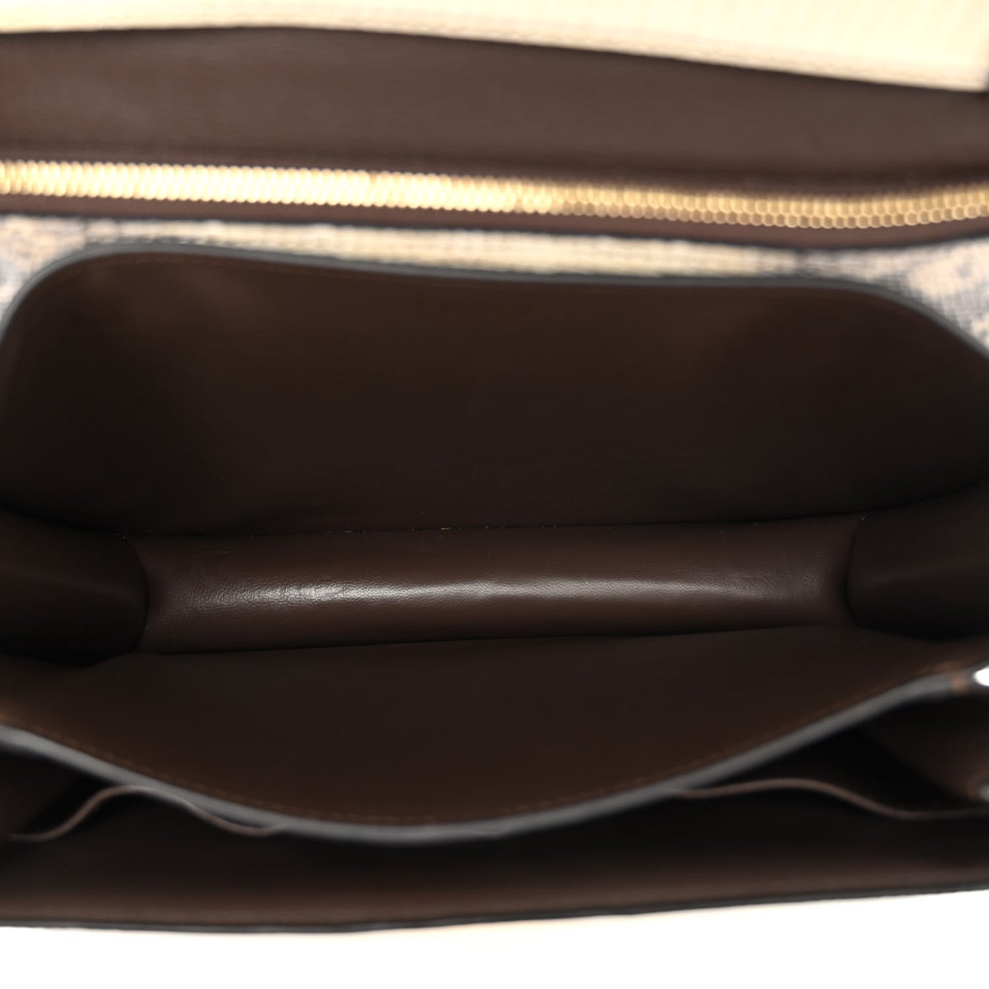 Lizard Medium Classic Box Flap Bag Natural