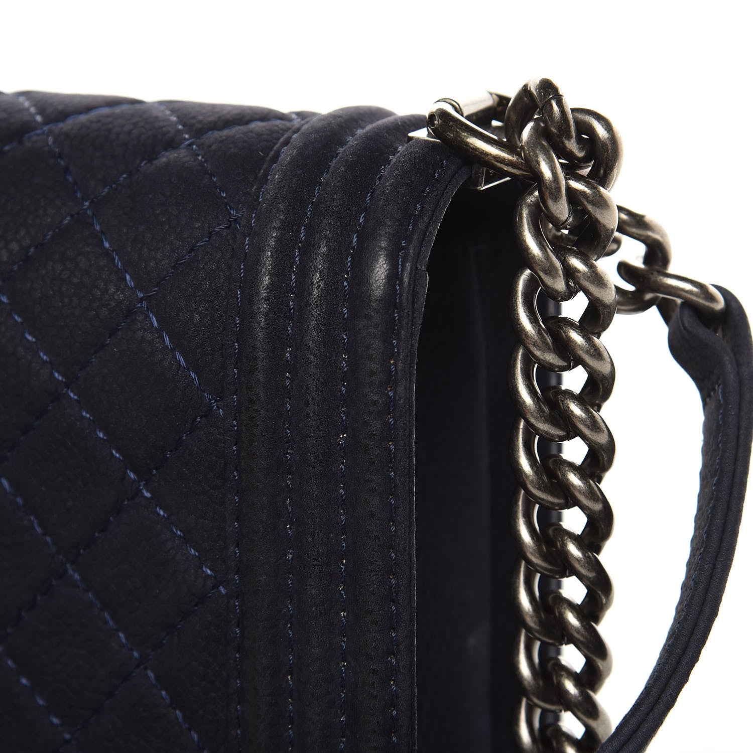 Chanel Iridescent Caviar Quilted Medium Boy Flap Navy 12 of 17
