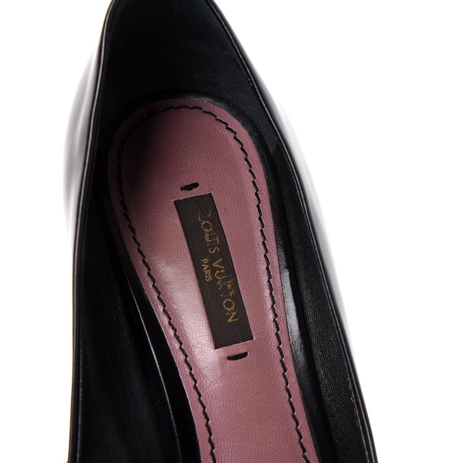 Louis Vuitton Smooth Calfskin Buckle Peep Toe Pumps 36.5 Black 8 of 10