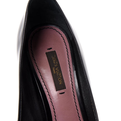 Louis Vuitton Smooth Calfskin Buckle Peep Toe Pumps 36.5 Black 8 of 10